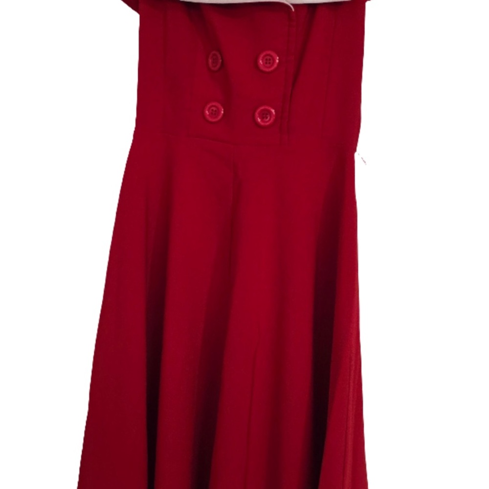 Bettie Page Red and White Dress